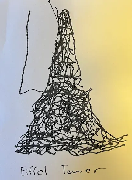 A squiggle of the eiffel tower.